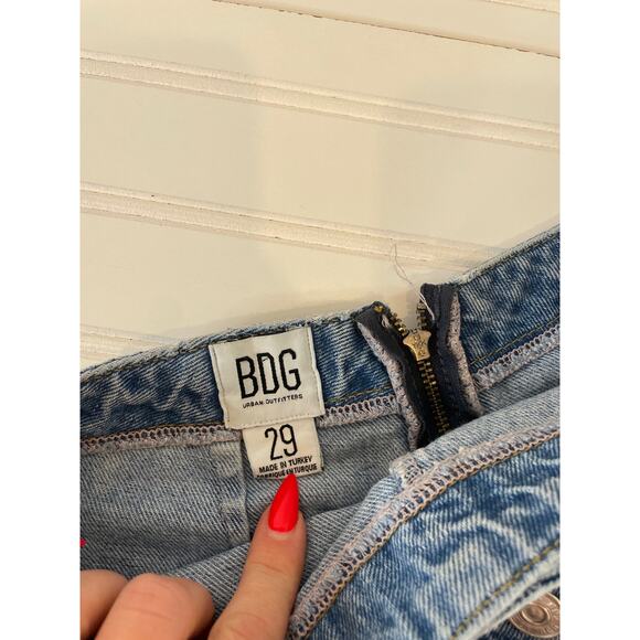 ASOS & URBAN OUTFITTERS Pink Cut Out Crop Top and Button Jean Skort Bundle Sz 10 - Picture 9 of 12